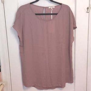 NWT Unlined dusty pink/blush chiffon top